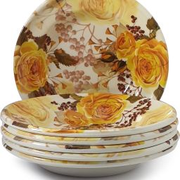 Yellow Flora Round High Grade Quarter Plate-image-18