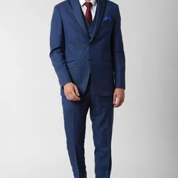 peter england Men 2 Piece Textured Suit-picture-10