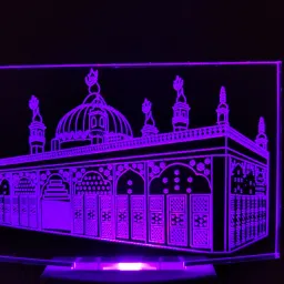 robin MASJID Acrylic 3D Illusion RGB 7 Auto Colour Changing LED Plug and Play Table Lamp image 4