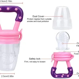 lp london paree Silicone teethers with Nibbler Soother for Babies Fruit Feeder Nipple Pacifier Teether and Feeder image 3