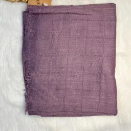Striped Cotton Viscose Blend Women Purple Fancy Scarf, Stole-image-3