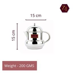 ZESTILO Oil Dispenser - 600 Ml Capacity, Steel Container With Dome, Silver image 2