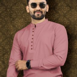 Men Solid Polyester Straight Kurta-image-80