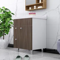 Wash Basin with Cabinet | Waterproof Bathroom Vanity 2 Drawer, 1 Door Storage New Design Cabinet Under Counter Basin-image-3