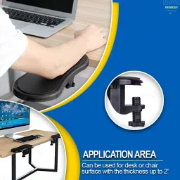 OPSUZY Adjustable Ergonomic Computer Arm Rest – Attachable Desk & Chair Arm Support ABS PLASTIC ARM SUPPORT Wrist Rest image 2