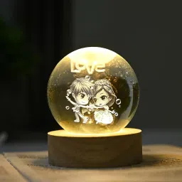 Glowing 3D Love Crystal Ball Night Lamp Night Lamp-image-47