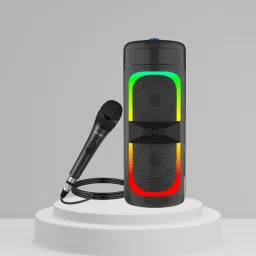 SACRO Bluetooth (PORTABLE PARTY SPEAKER) With Karaoke Mic & RGB Lights, Bass SoundF77 40 W Bluetooth Party Speaker-image-77