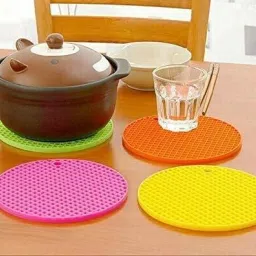 Round Pot Holder Hot Pot Mats Policed Trivet-image-61