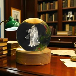 3D Crystal Ball Table Lamp with Wooden Base Table Lamp-image-99