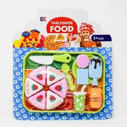 kmc kidoz Cake Cutting Toy for Kids Pretend Play Toy + ice cream Party-picture-26