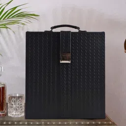 three sixty Entwine Black Vegan Leather (Set of 3) Bar Set-picture-46