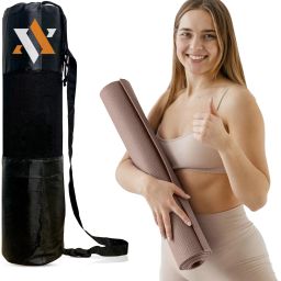 Premium Black Yoga Mat Carry Bag Dori Lock With Net | For Men and Women-image-30