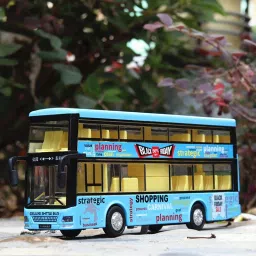 Bus Toy For Kids Light Sound Pullback Diecast Metal-14