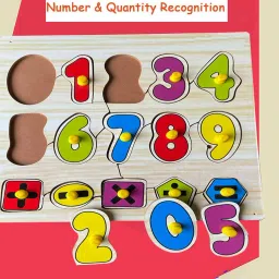 shalafi Learning Wooden Counting Number Puzzles Board with Mathematical Signs Shape Toys image 5
