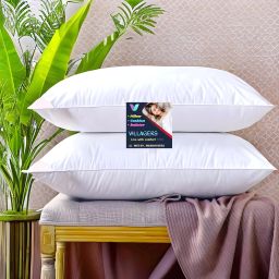 LUXURY Cotton Solid Sleeping Pillow Pack of 2-image-44