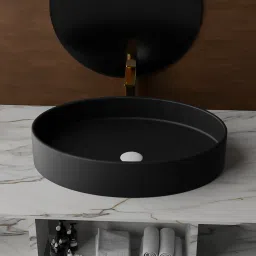 (20*14*5) inch royal matt premium quality ceramic counter top basin / (50*35*12) cm very attractive ceramic black wash basin / Table Top Basin-image-6