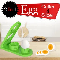 ganpati 2 in 1 Egg Cutter/Slicer Egg Slicing Machine Boiled Egg Cutting and Slicing Egg Slicer image 5