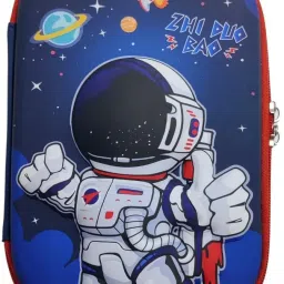 3D Space Astronaut Printed Designer Multipurpose Stationery Pouch Art Canvas Pencil Box-0