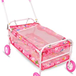 tip 'n' top Baby Cradle with Mosquito Net & Canopy | Foldable Rocking Jhula for Newborns Bassinet image 5