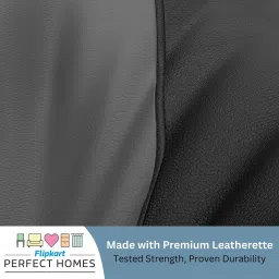 flipkart perfect homes 4XL FluffCloud Sofa With Free Cushion and Puffy , Dark-Grey::Black Teardrop Bean Bag With Bean Filling image 2