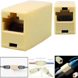 Sadow Pack of 5 Cable Extender Adapter Cat 6 Ethernet Coupler Extender Adapter Support Cat6 / Cat5e / Cat5 Standards, RJ45 Adapter Cords Shielded Female to Female Lan Adapter image 3
