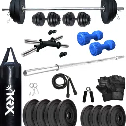 30 kg PVC 30 KG COMBO 9 WB with Unfilled Punching Bag & PVC Dumbbells Home Gym Combo-picture-10