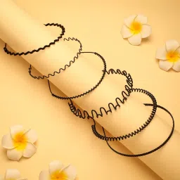 Multi-Style Spring Wave Non-Slip Metal Unisex Hairband for Sports & Yoga Hair Band-image-9