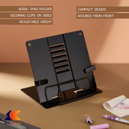 stancray sleek metal book and iPad holder combines functionality with modern design stand Metal Open Book Shelf image 3