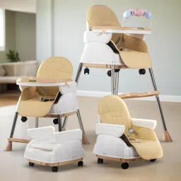 Convertible High Chair for Kids Adjustable Height Baby Booster Seat with Tray-image-72