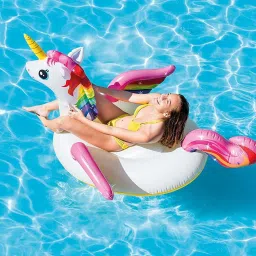 tukamcha FINE GRADE MYSTIC UNICORN RIDE ON POOL (227*193*104) Inflatable Pool Accessory image 2