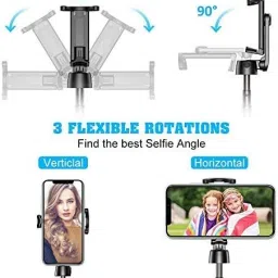 Gentle e kart Selfie Stick, Extendable Selfie Stick with Wireless Remote and Tripod Stand, Portable, Lightweight, Compatible with All Smartphone Bluetooth Selfie Stick image 3