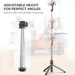Bestor Selfie Stick Tripod with Bluetooth Remote, Extendable Stand for Vlogging Bluetooth Selfie Stick image 2