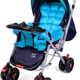 Baby Stroller/Pram with Food Tray & Luggage Bag with Music System & Mosquito Net Stroller-15