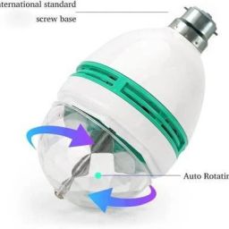 airmount ™Disco Lamp 360 Degree LED Crystal Rotating Bulb Magic LED Light, Rotating Bulb Single Disco Ball image 2