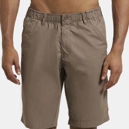 Solid Men Brown Regular Shorts-image-4