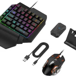 MIXPRO Bluetooth Gaming Keyboard Mouse Convertor For Smartphone 4 in 1 Combo Combo Set Combo Set-18