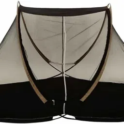 wafini Polyester Adults Washable High Quality Of Cotton Soft and Stretchable excellent fabric UNIQUE DESIGNING PRINTED BIG ZIPPER DOUBLE OVERLOCKING (Size: L: 7ft W: 3.5ft H: 3ft) Sit-in Free standing with one Side Slider Gate Mosquito Net For Single Bed Mosquito Net image 2