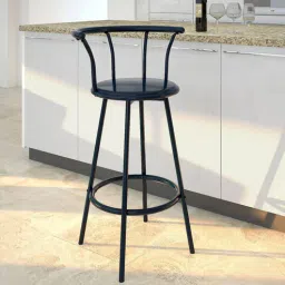 nilkamal Bayern Metal Bar Stool In Black Colour-picture-21