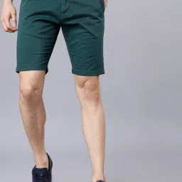 Solid Men Blue Chino Shorts-picture-13