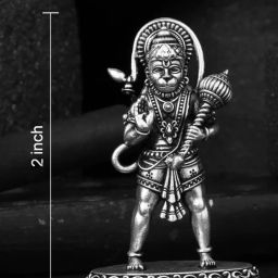 Hanuman Silver Idol Hollow Decorative Showpiece-4.5 cm-image-6