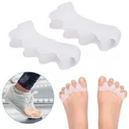 2 pairs Silicone Gel Bunion Protector Toe Separators Straightener Spreader-image-5
