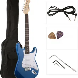 juarez JRZST38-BL Electric Guitar , With Case/Bag & Picks- Kit Electro-acoustic Guitar-picture-0
