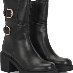 delize platform mid heel chelsea Boots For Women-picture-12