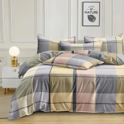 220 TC Cotton Single Geometric Fitted (Elastic) Bedsheet-image-67
