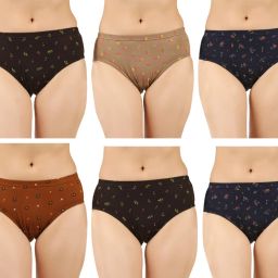 Pack of 10 Women Hipster Multicolor Panty-image-9
