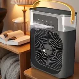 KGN Art Portable Air Humidifier & Cooling Fan with Handle | Dual Mist and Fan Function Mini ac cooler---------Multicolor----------26 USB Air Cooler-image-90