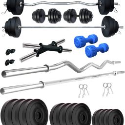 40 kg PVC 40 KG COMBO 343 WB-WA With PVC Dumbbells Home Gym Combo-13