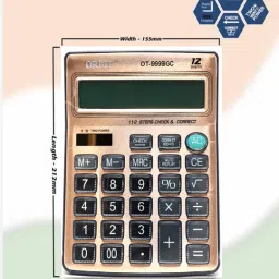 villy ORBIT OT-9999 Check & Correct Premium Desktop BasicCalculator image 4