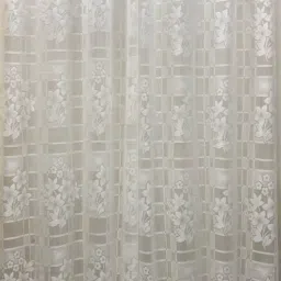 213.36 cm (7 ft) Net Transparent Door Curtain (Pack Of 2)-image-9