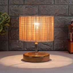 Devansh Wood Table Lamp With Bamboo Shade by New Era-picture-3